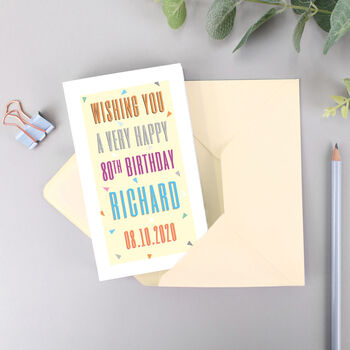 80th Birthday Fold Out Banner Card, 2 of 8