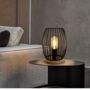 Rugby Shaped Metal Wooden Based Table Lamp, thumbnail 2 of 6