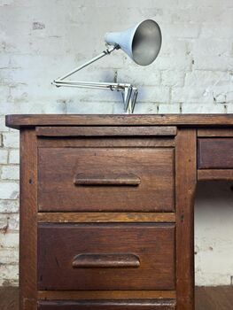 1940s Solid Oak Teachers Desk, 4 of 6