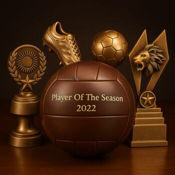 Personalised Vintage Dark Brown Leather Football, 2 of 11