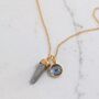 The En Pointe Pyrite Gemstone Necklace, thumbnail 2 of 9