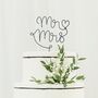 Mr And Mrs Minimalist Cake Topper, thumbnail 1 of 3