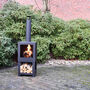 Steel Chiminea With Wood Storage, thumbnail 3 of 8