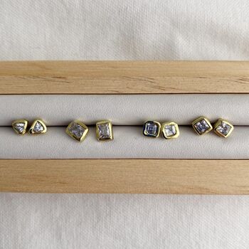 Princess Cut Diamond Earrings, 6 of 7