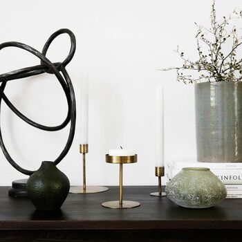 Anit Small Brass Candle Holder Set Of Two, 3 of 4