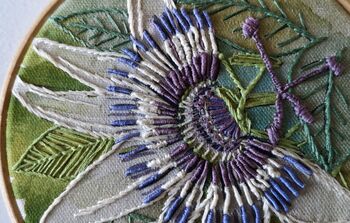 Passionflower Embroidery Pattern For Beginners, 8 of 8
