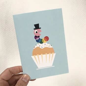 Cupcake And Caterpillar Card, 2 of 4