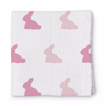 Rosie Lapin Large Swaddle Blanket, 3 of 3