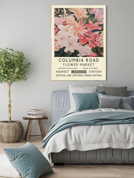 Columbia Road Flower Market Pink Rose Art Print, 2 of 3