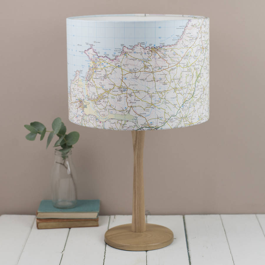 Bespoke Map Lampshade Choose The Location, 1 of 4