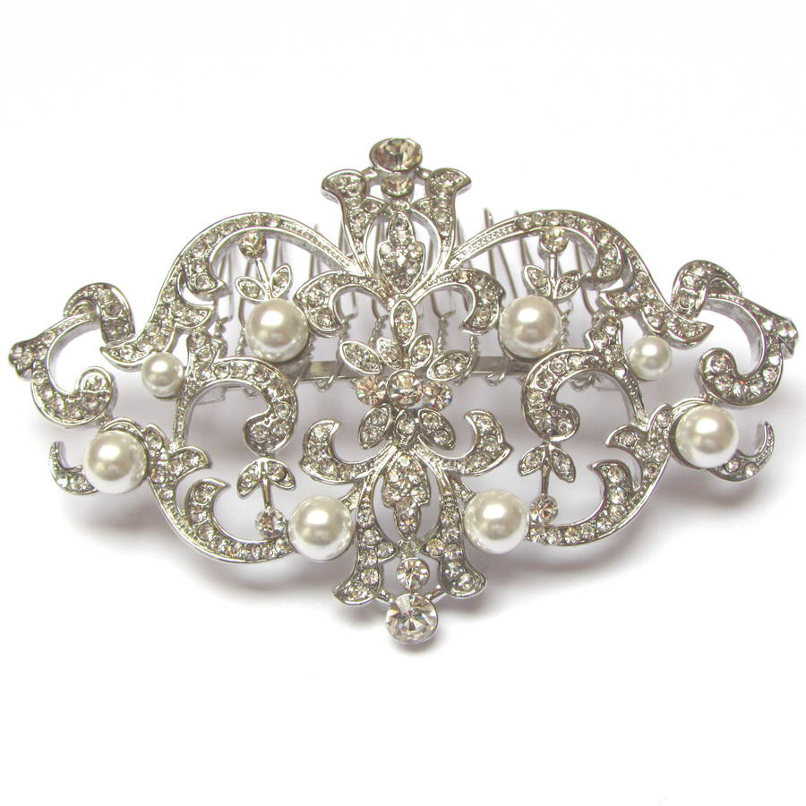 Deco Inspired Crystal Hair Comb
