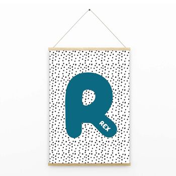 Personalised Dotty Initial Name Print, 3 of 8