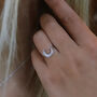 Isabel Crescent Moon Crystal Ring, thumbnail 1 of 7