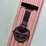 Silver And Purple Mesh Nurse Fob Watch, thumbnail 1 of 2
