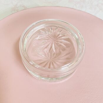 Antique Crystal Cut Glass Lidded Jam / Preserve Pot ~ Six, 9 of 10