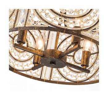 Four Light Sparkling Crystal Glass Statement Chandelier, 4 of 10