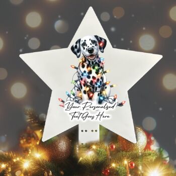 Personalised Dalmatian In Christmas Lights, 8 of 10
