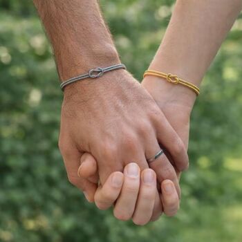 Love Knot Bracelet Set, Couples Valentine's Jewellery, 6 of 12