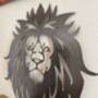 Striking Lion Head Metal Art Wall Plaque, thumbnail 4 of 12