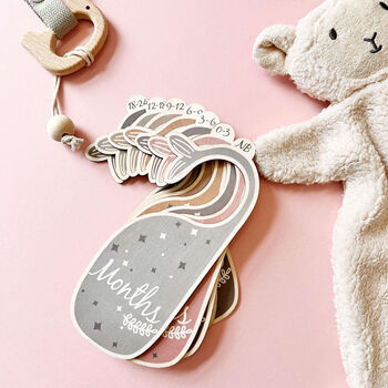 Personalised Whale Tail Baby Clothes Hanger Divider Set, 6 of 8