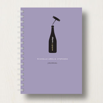 Personalised Wine Lover's Journal Or Notebook, 6 of 10
