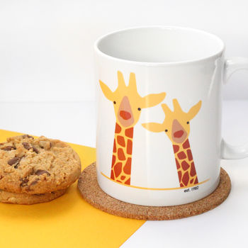Giraffe Couple 'Selfie' Personalised Mug, 5 of 8