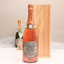 Personalised Mr And Mrs Rose Champagne And Pewter Label, thumbnail 2 of 9