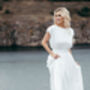 Beach Linen Wedding Dress, thumbnail 3 of 11