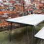 Industrial Reclaimed Hairpin Leg Table And Bench 202, thumbnail 4 of 6