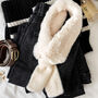 Luxe Winter Faux Fur Knit Wrap / Hat, thumbnail 1 of 5