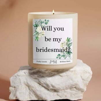 Will You Be My Bridesmaid Candle Gift Set For Bridesmaid, 3 of 6