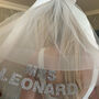 Personalised Bow Veil With Crystal Letter Embellishment, thumbnail 4 of 8