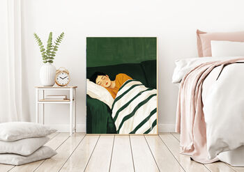 Female Sleeping Portrait Art Print, 3 of 3