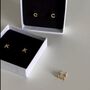Initial Letter Earring Sterling Silver Single, thumbnail 11 of 12