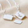 Personalised Small Silver Envelope Necklace, thumbnail 4 of 10