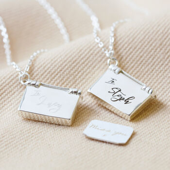 Personalised Small Silver Envelope Necklace, 4 of 10