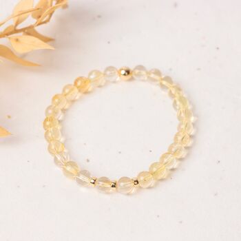 Citrine Bracelet With 6mm Natural Gemstone Beads For Confidence, Energy And Prosperity, 2 of 5