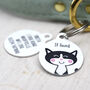 Cat ID Tag Personalised White Bold, thumbnail 6 of 12