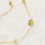 Garnet Pebble Gold Plated Silver Chain Necklace, thumbnail 7 of 11