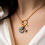 Forget Me Not And Butterfly Toggle Necklace, thumbnail 3 of 8