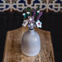Glass Lavender Bouquet And Grey Ceramic Vase, thumbnail 6 of 10