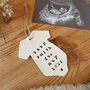 Personalised Pregnancy Announcement Sign, Clay Due Date Plaque, Due Date Reveal Keepsake, thumbnail 3 of 4