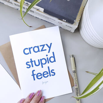 Crazy Stupid Feels | Valentine's Day Card For Boyfriend, 2 of 3