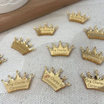 King Charles Coronation Gold Crown Shaped Confetti, 4 of 5