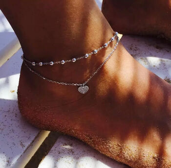 Double Silver Anklet, 2 of 8