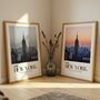 New York City Skyline Wall Art Print, Travel Print, thumbnail 1 of 5