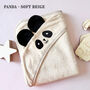 Personalised Baby Panda Hooded Cotton Towel, thumbnail 2 of 12
