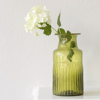 Verdant Green Recycled Glass Vase, 2 of 6