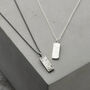 Personalised Men’s Silver Tag Necklace With Photocard, thumbnail 3 of 7