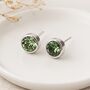 Sterling Silver August Birthstone Stud Earrings – 7mm, thumbnail 5 of 5
